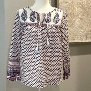 J.Crew boho cotton top Size 6 Excellent condition